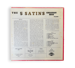 Ember Records Present The Five Satins Greatest Hits Volume 1