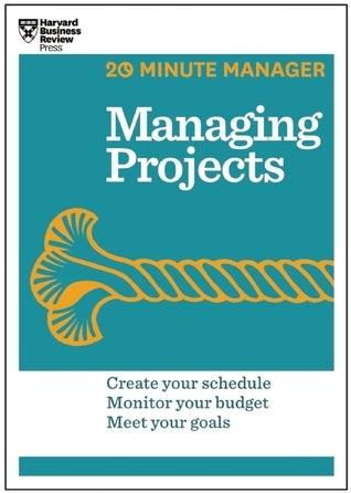 Managing Projects (HBR 20-Minute Manager Series) - Thryft