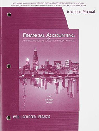Financial Accounting - An Introduction To Concepts, Methods And Uses - Thryft