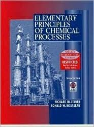 Elementary Principles of Chemical Processes 3E WIE - Thryft