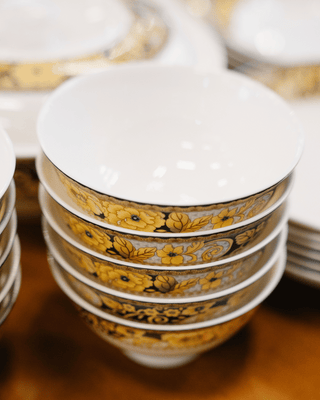 Yellow Floral Porcelain Dinnerwares Set (45 pcs)