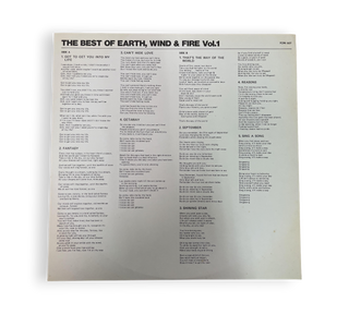 The Best Of Earth, Wind & Fire Vol. I