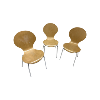 Wooden Dining Chairs (Set of 3)