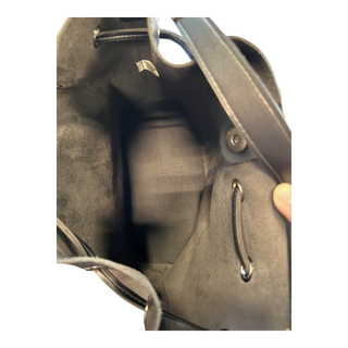 Black Drawstring Bucket Bag