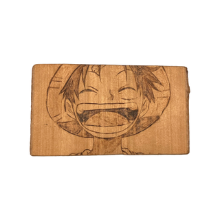 Wooden Plaque with Luffy Engraving