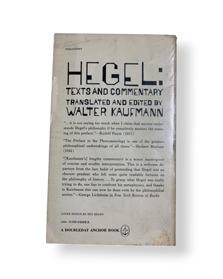 Hegel: Texts and Commentary