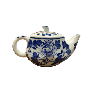 Blue and White Floral Tea Set