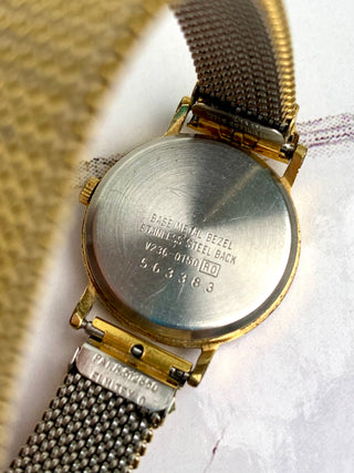 Alba Quartz Gold-tone Round Bracelet Watch