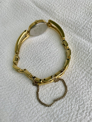 Vintage Seiko Quartz Gold-Tone Oval Bracelet Watch