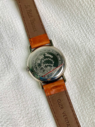 Le Petit Prince Quartz Silver-tone Round Brown Leather Strap Watch