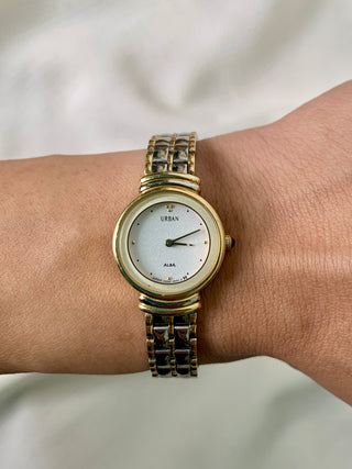 Alba Urban Quartz Gold Round Two-tone Bracelet Watch