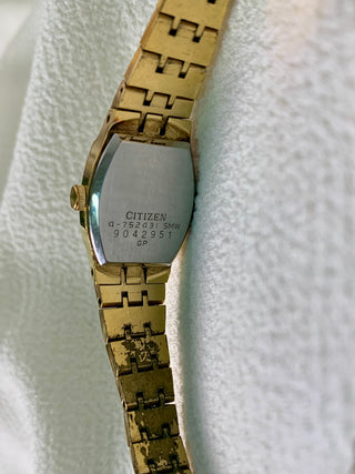 Citizen Quartz Gold-Tone Tonneau Bracelet Watch