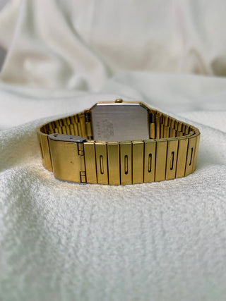 Seiko Quartz Gold-tone Rectangular Bracelet Watch