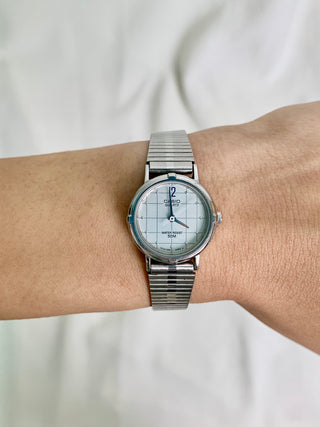 Casio Quartz Silver-Tone Round Bracelet Watch