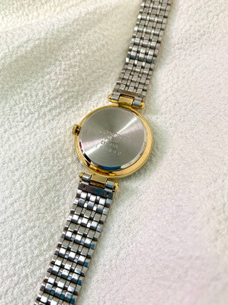 Concret Paris Quartz Bejewelled Round Gold-Tone Bracelet Watch