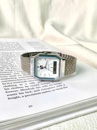 Limited Edition Alba Quartz Silver-Tone Rectangular Bracelet Watch