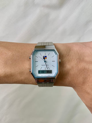 Limited Edition Alba Quartz Silver-Tone Rectangular Bracelet Watch