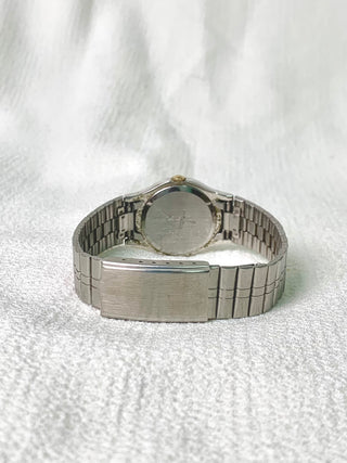 Orient Quartz Two-Tone Round Silver-Tone Bracelet Watch