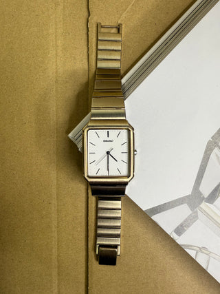 Seiko Quartz Gold-Tone Square Bracelet Watch