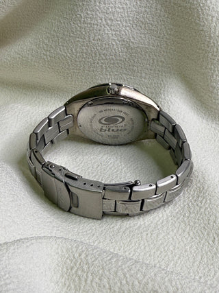 Fossil Quartz Diver Silver-Tone Round Bracelet Watch