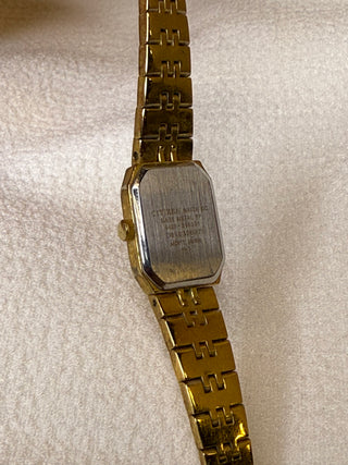 Vintage Citizen Quartz Gold-Tone Square Bracelet Watch