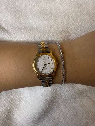 Vintage Seiko Quartz Dress Two-Tone Round Bracelet Watch