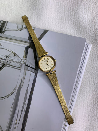 Vintage Seiko Quartz Gold Octagonal Bracelet Watch
