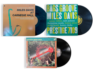 A Collection of Miles Davis Records: Miles Davis At Carnegie Hall, Bags Groove, Agharta