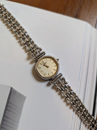 Vintage Seiko Quartz Two-Tone Round Link Bracelet Watch