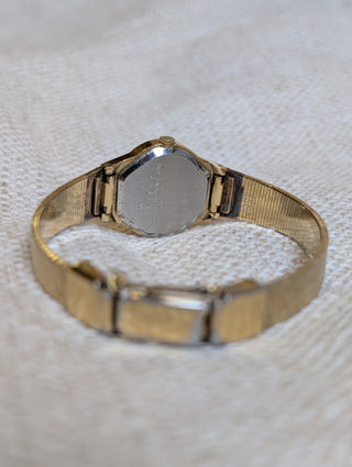 Vintage Seiko Quartz Gold Round Mesh Strap Watch