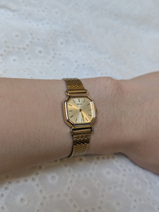 Vintage Seiko Quartz Gold Octagonal Bracelet Watch