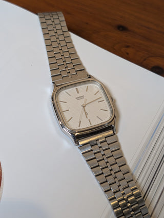 Vintage Seiko Quartz Silver Square Bracelet Watch