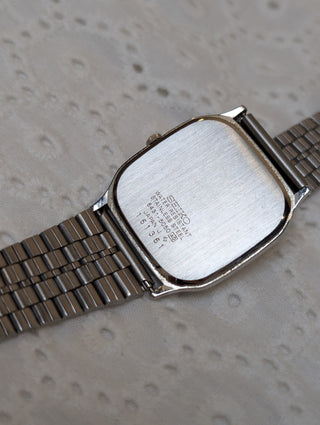 Vintage Seiko Quartz Silver Square Bracelet Watch