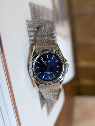 Alba Quartz Silver Round Bracelet Watch