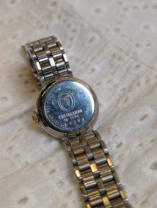 Vintage Trussardi Quartz Two-Tone Round Bracelet Watch