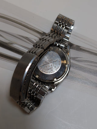 Vintage Seiko Automatic Silver-Tone Round Bracelet Watch #1