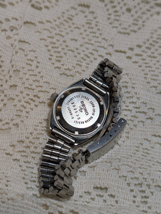 Vintage Seiko Automatic Silver-Tone Round Bracelet Watch #2