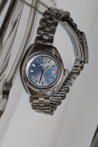 Vintage Seiko Automatic Silver-Tone Round Bracelet Watch #2