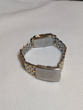 Vintage Seiko Quartz Two-Tone Rectangular Bracelet Watch