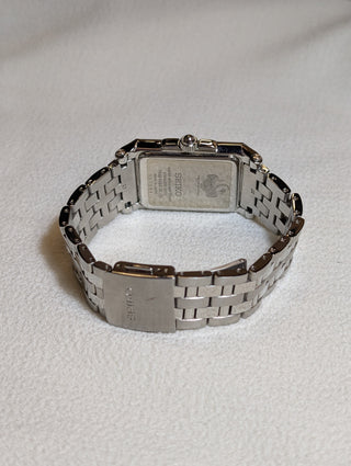 Limited Edition Seiko Quartz Silver-Tone Rectangular Bracelet Watch