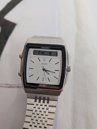 Seiko SilverWave Quartz Silver Square Stainless Steel Band Watch