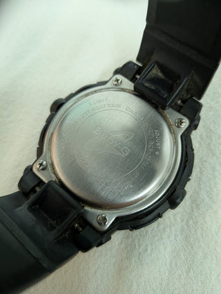 Casio Baby-G Analog-Digital Black and Gold Round Rubber Strap Watch