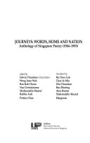 Journeys - Words, Home, and Nation: Anthology of Singapore Poetry, 1984-1995