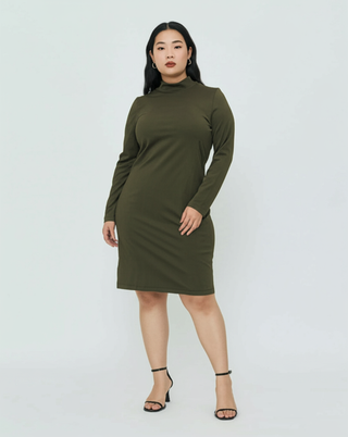 zara green turtleneck dress Zara Olive Green Mock Turtle neck Sweater
