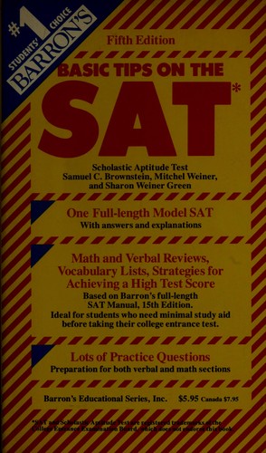 Barron's Basic Tips on the SAT, Scholastic Aptitude Test
