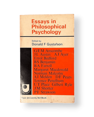 Essays in Philosophical Psychology - Thryft