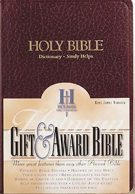 KJV Gift & Award Bible, Burgundy Imitation Leather - Thryft